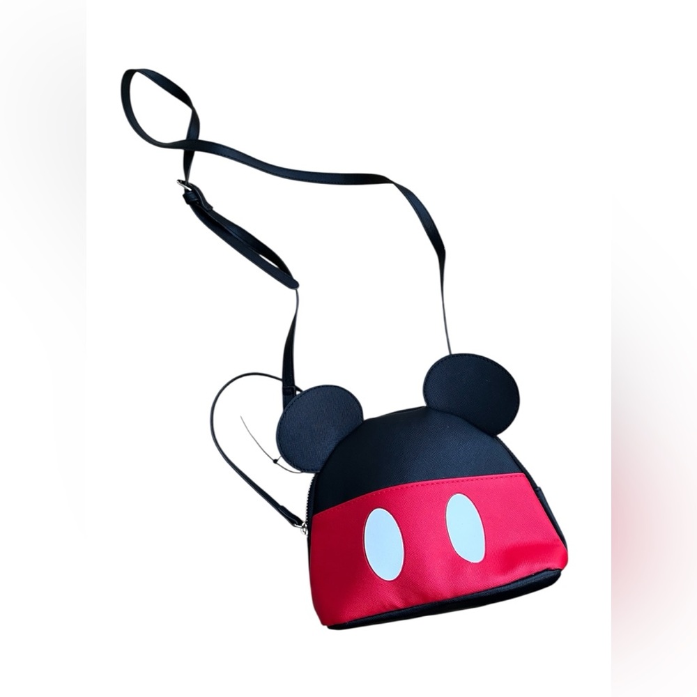 Bioworld Disney Mickey Mouse Crossbody Mini Purse Ears 3D Domed Red Black